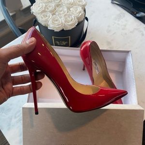 Jimmy Choo ANOUK Red Patent Pointy Toe Pumps